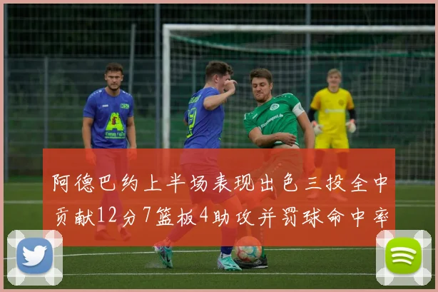 阿德巴约上半场表现出色三投全中贡献12分7篮板4助攻并罚球命中率高效